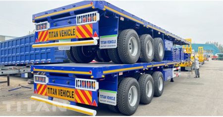 3 axle flatbed semi trailer will be Shipped to Namibia.