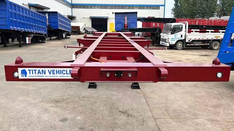 Tri Axe Chassis Shipping Container Trailer for Sale in Namibia Walvis Bay