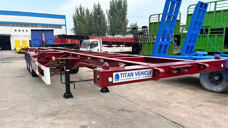 Tri Axe Chassis Shipping Container Trailer for Sale in Namibia Walvis Bay