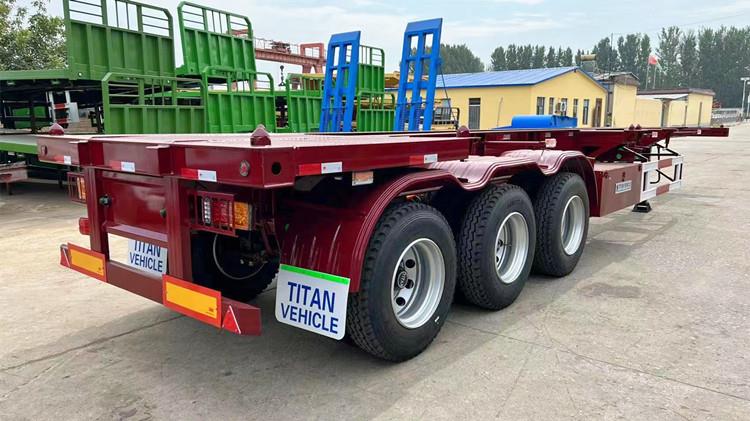Tri Axe Chassis Shipping Container Trailer for Sale in Namibia Walvis Bay
