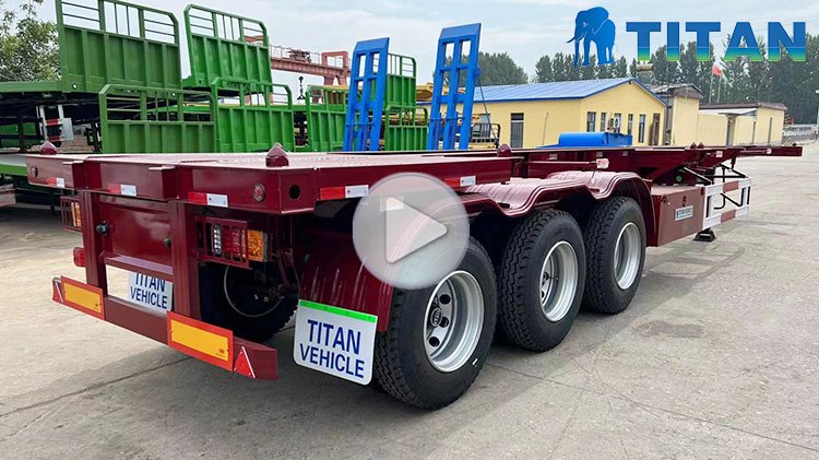 Tri Axe Chassis Shipping Container Trailer for Sale in Namibia Walvis Bay