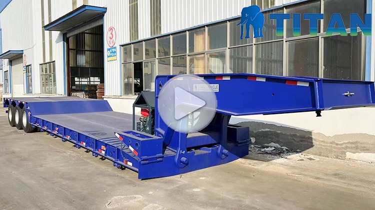 3 Axle 80 Ton Hydraulic Lowboy Detachable Gooseneck Trailer for Sale in Namibia