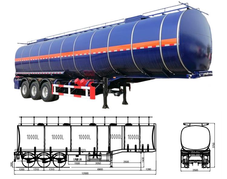Stainless Steel Oil Tanker Trailers for Sale in Namibia Walvis Bay