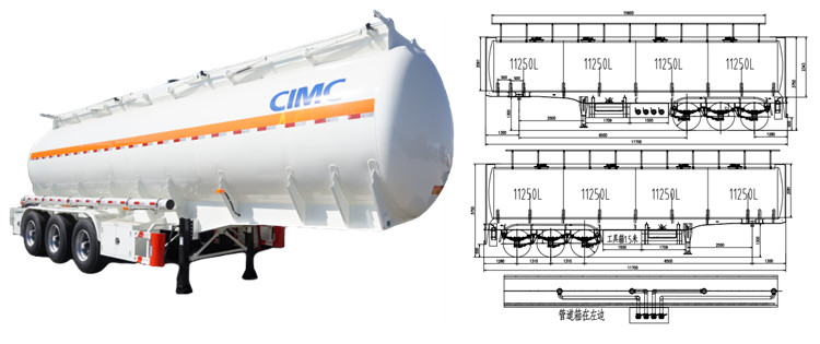 CIMC China 45000 Liters Diesel Fuel Tanker Trailer for Sale in Namibia