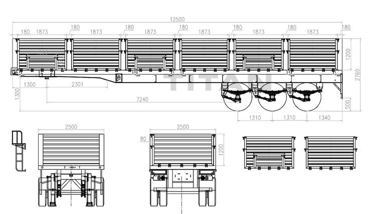 Sidewall Trailer - Tri Axle Grain Trailer for Sale in Nambia