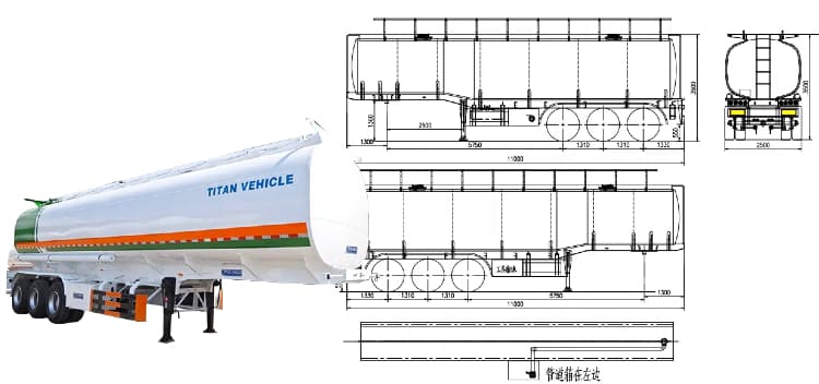 3 Axle 40000 Liters Oil Tanker Trailers for Sale in Namibia