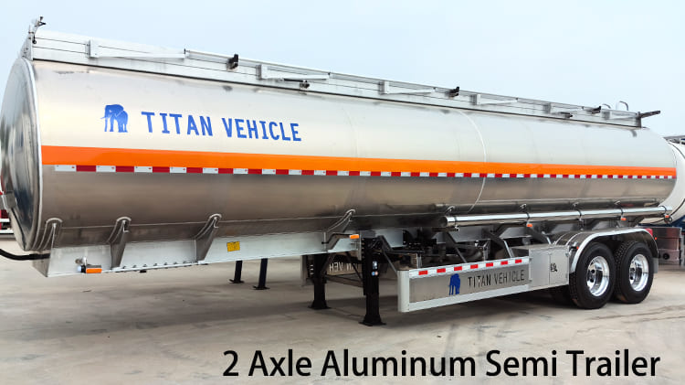 2 Axle Aluminum Semi Tanker Trailer for Sale in Namibia