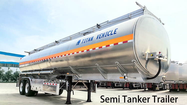 2 Axle Aluminum Semi Tanker Trailer for Sale in Namibia