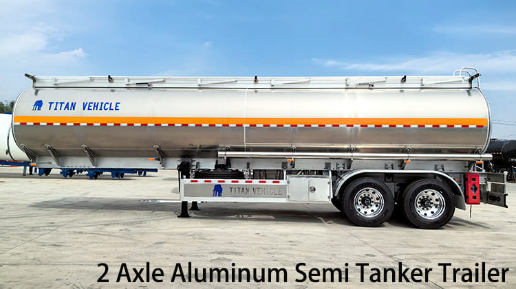 2 Axle Aluminum Semi Tanker Trailer for Sale in Namibia