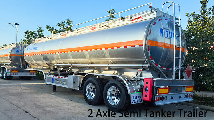 2 Axle Aluminum Semi Tanker Trailer for Sale in Namibia