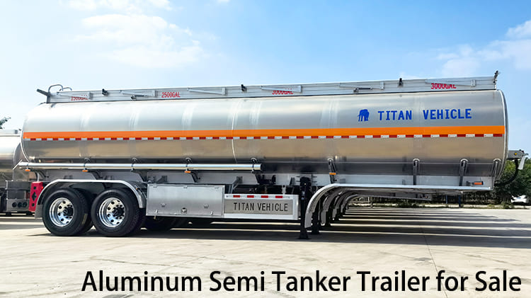 2 Axle Aluminum Semi Tanker Trailer for Sale in Namibia