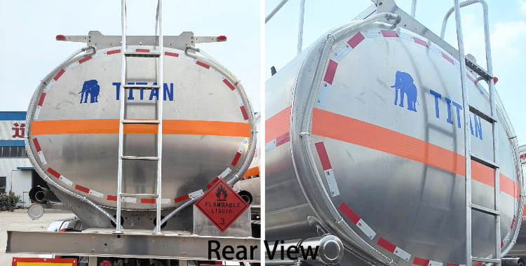 2 Axle Aluminum Semi Tanker Trailer for Sale in Namibia
