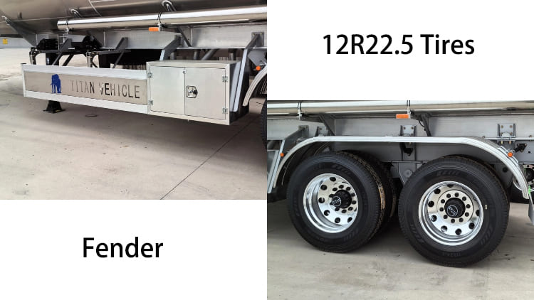 2 Axle Aluminum Semi Tanker Trailer for Sale in Namibia