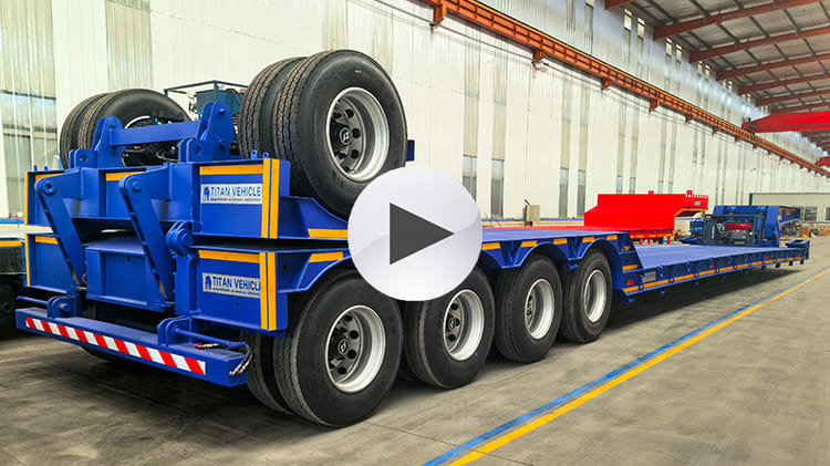 5 Axle 100 Ton Hydraulic Lowboy Trailer for Sale in Namibia