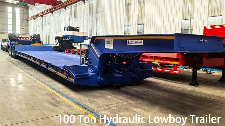 5 Axle 100 Ton Hydraulic Lowboy Trailer for Sale in Namibia