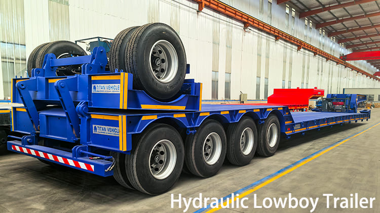 5 Axle 100 Ton Hydraulic Lowboy Trailer for Sale in Namibia