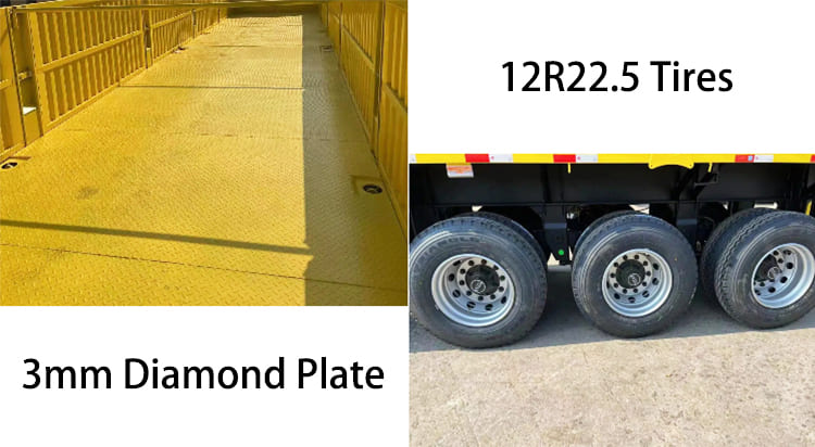 3 Axle 60 Ton Sidewall Cargo Semi Trailer for Sale in Namibia