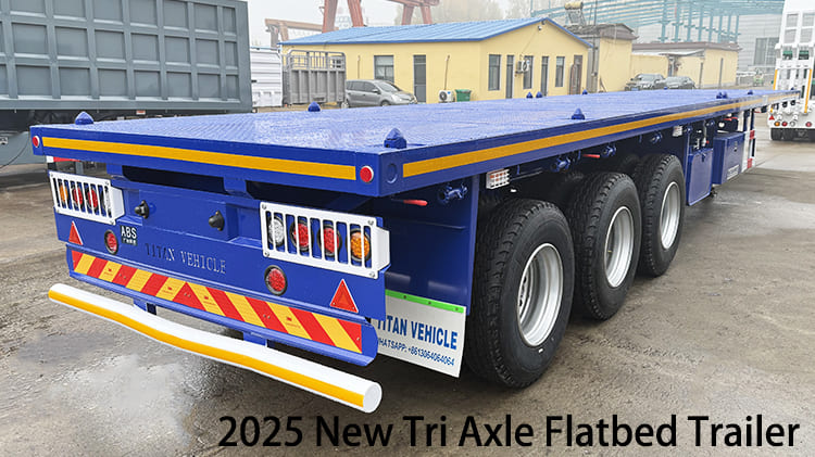 2025 New Tri Axle Flatbed Trailer for Sale in Namibia