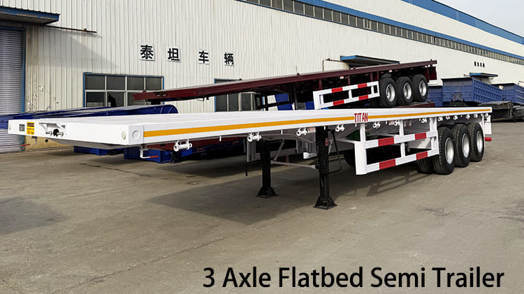 3 Axle 40Ft Flatbed Semi Trailer for Sale in Namibia