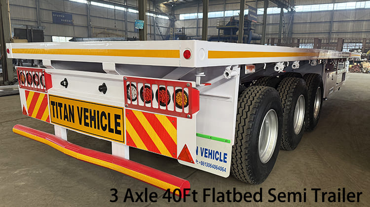 3 Axle 40Ft Flatbed Semi Trailer for Sale in Namibia