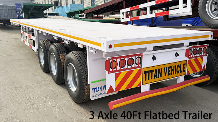 3 Axle 40Ft Flatbed Semi Trailer for Sale in Namibia