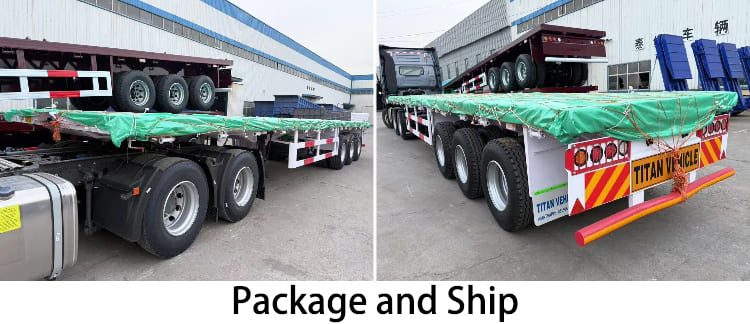 3 Axle 40Ft Flatbed Semi Trailer for Sale in Namibia