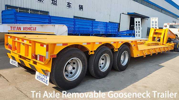 Tri Axle 80 Ton Removable Gooseneck Trailer for Sale in Namibia