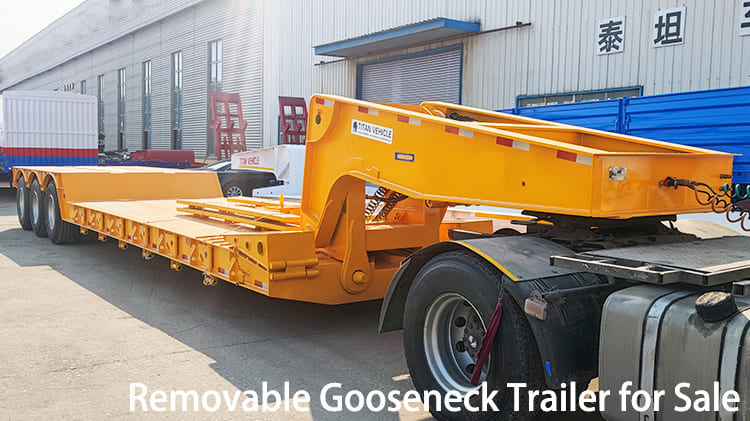 Tri Axle 80 Ton Removable Gooseneck Trailer for Sale in Namibia
