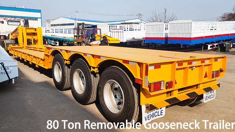 Tri Axle 80 Ton Removable Gooseneck Trailer for Sale in Namibia