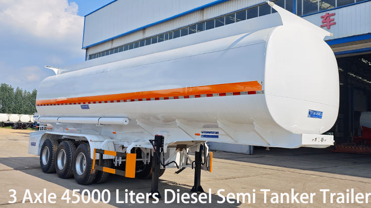 3 Axle 45000 Liters Diesel Semi Tanker Trailer for Sale in Namibia