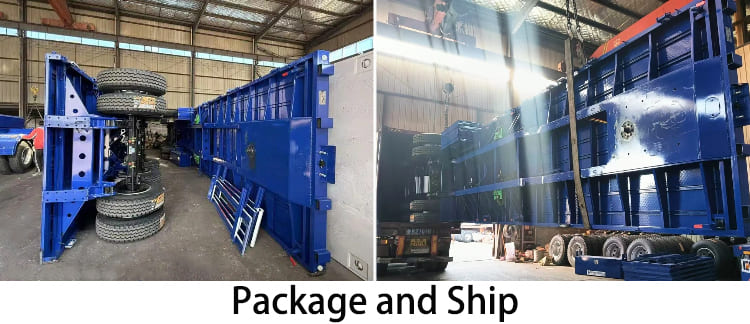 3 Axle 80 Ton Side Wall Flatbed Semi Trailer for Sale in Namibia