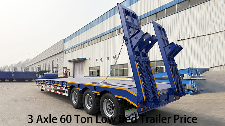 3 Axle 60 Ton Low Bed Trailer for Sale Price in Namibia