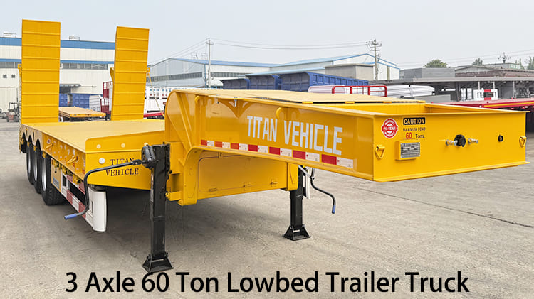 3 Axle 60 Ton Lowbed Trailer Truck for Sale in Namibia