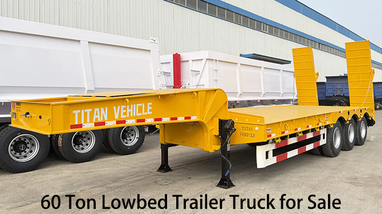 3 Axle 60 Ton Lowbed Trailer Truck for Sale in Namibia