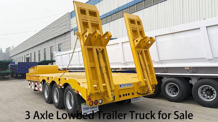 3 Axle 60 Ton Lowbed Trailer Truck for Sale in Namibia