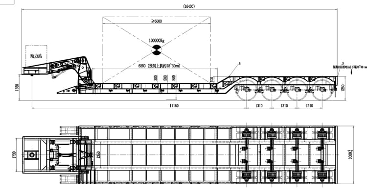 Lowboy Detachable Gooseneck Trailer for Sale in Namibia 