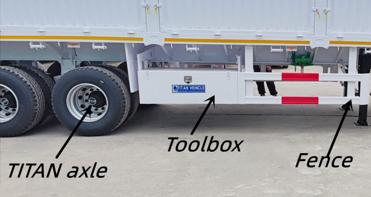3 Axle 60 Tons Fence Cargo Trailer for Sale in Namibia