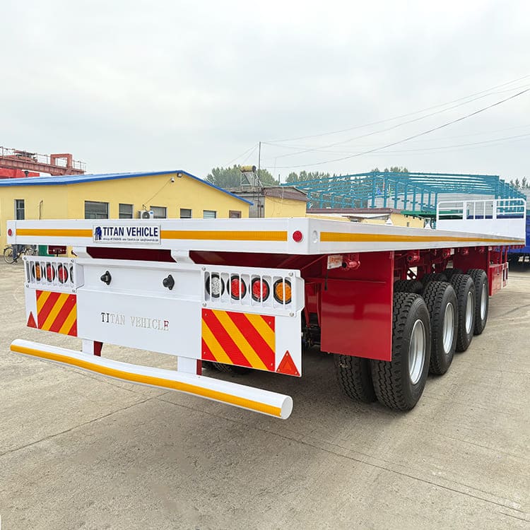 4 Axle Flatbed Truck Trailer
