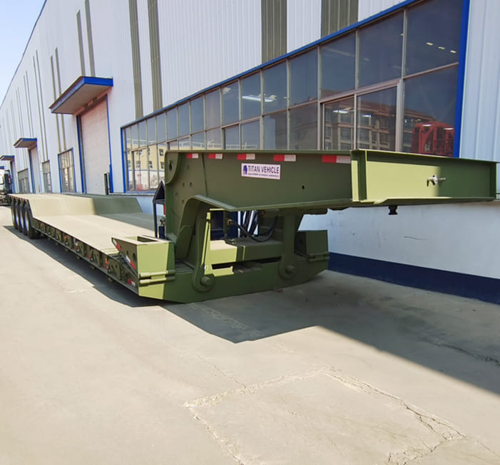 100 Tons Lowboy Detachable Gooseneck Trailer